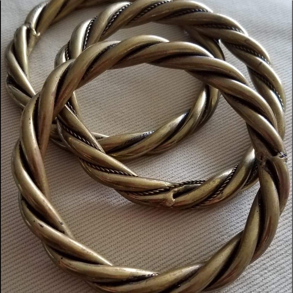 Statement Piece - 3 Brass Stackable bangles